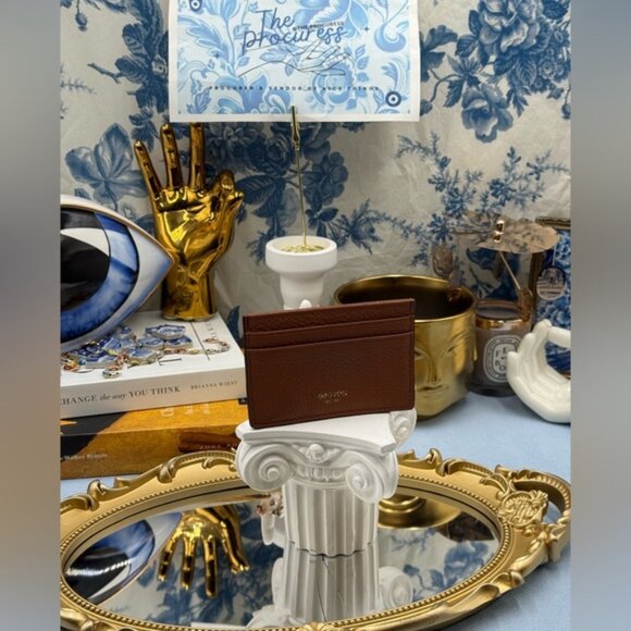 🆕 OROTON 🧿 NWOT Margot Card Sleeve, Whiskey Leather Cardholder - Picture 3 of 15